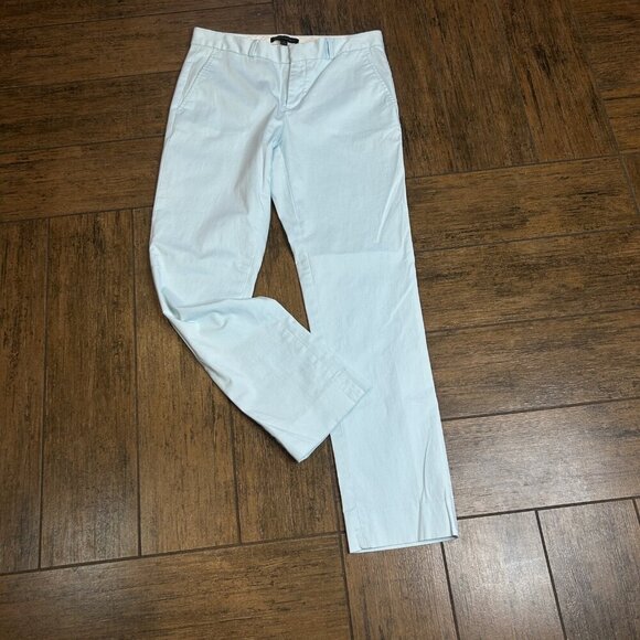 Banana Republic Aqua Blue Ryan Fit Straight Leg Ankle Pants Size 4 - Picture 9 of 11